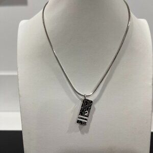 Christian Dior Enamel Monogram Pendant Necklace (2228)